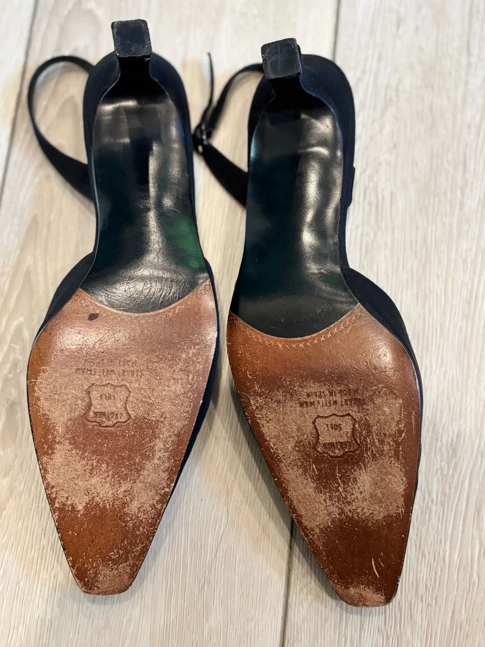Stuart Weitzman Black Slingback Heels